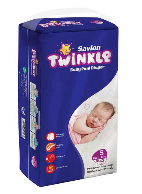 Savlon Twinkle Baby Pant Diaper S (4-8 kg) 42 pcs