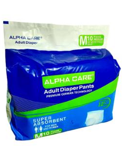 Alpha Care Adult Diaper Pants M (40-70 kg) 10 pcs