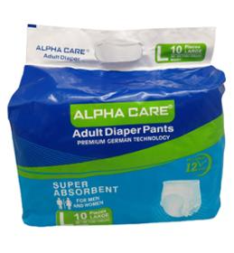 Alpha Care Adult Diaper Pants L (70-100 kg) 10 pcs