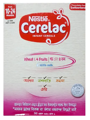 Cerelac Wheat &amp; 4 fruits 10-24 months 350 gm