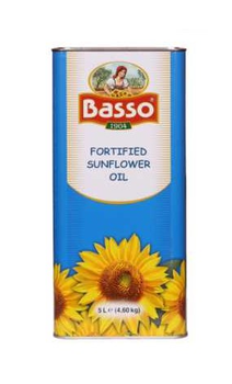 Basso Fortified Sunflower Oil 5 Liter