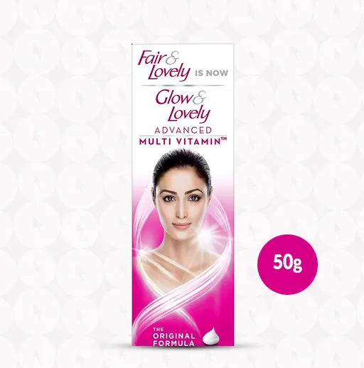 Fair &amp; Lovely Is Now Glow &amp; Lovely Advanced Multi Vitamin Cream (India) 50 gm 