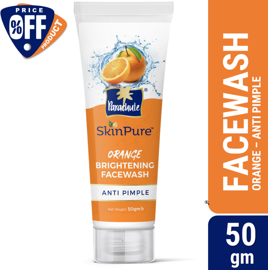 Parachute SkinPure Orange Brightening Anti Pimple Facewash 50 ml