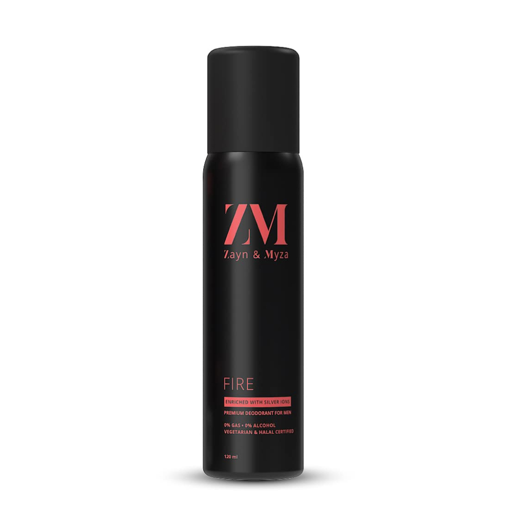 ZM Zayn &amp; Myza Fire No Alcohol Body Spray For Men 120 Ml