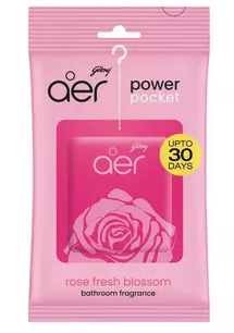 Godrej Aer Power Pocket Bathroom Fragrance Rose Fresh Blossom 10 gm