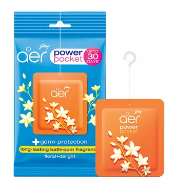 Godrej Aer Power Pocket Bathroom Fragrance Floral Delight 10 gm