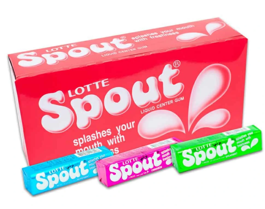 Spout Liquid Center Gum (Cinnamon) 1 pac