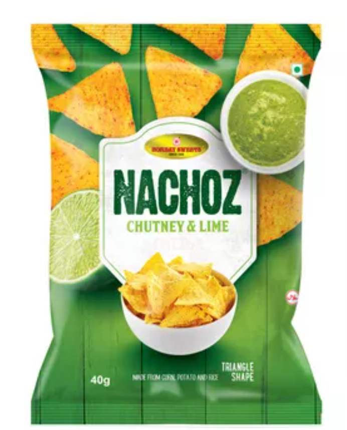 Nachoz Chutney &amp; Lime Chips 40 gm