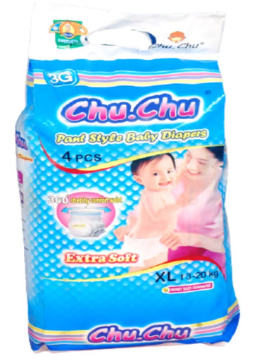 Chu Chu Pant Style Baby Diaper XL (13-20 kg) 4pcs