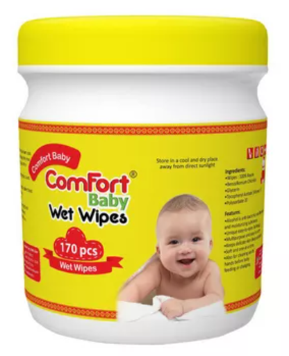 Comfort Baby Wet Wipes (Yellow Jar) 170 pcs