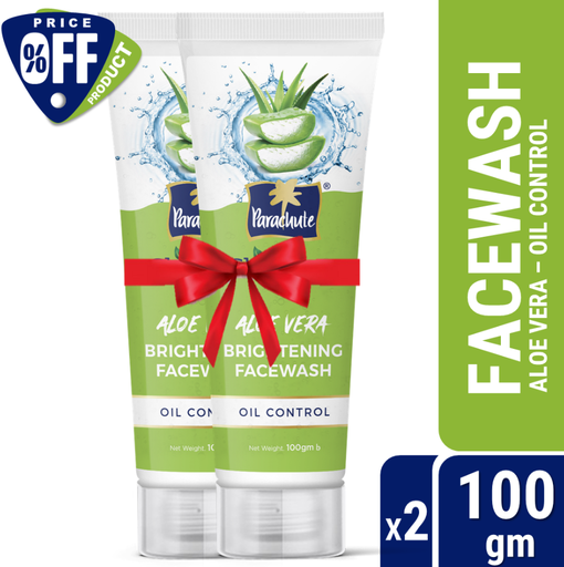 Parachute Skinpure Aloevera Brightening Facewash (Oil Control) Double Pack (100 gm X 2)