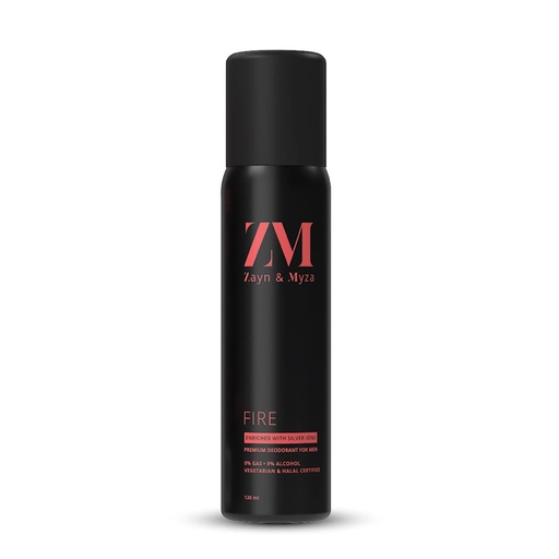 ZM Zayn &amp; Myza Fire No Alcohol Body Spray For Men 120 Ml